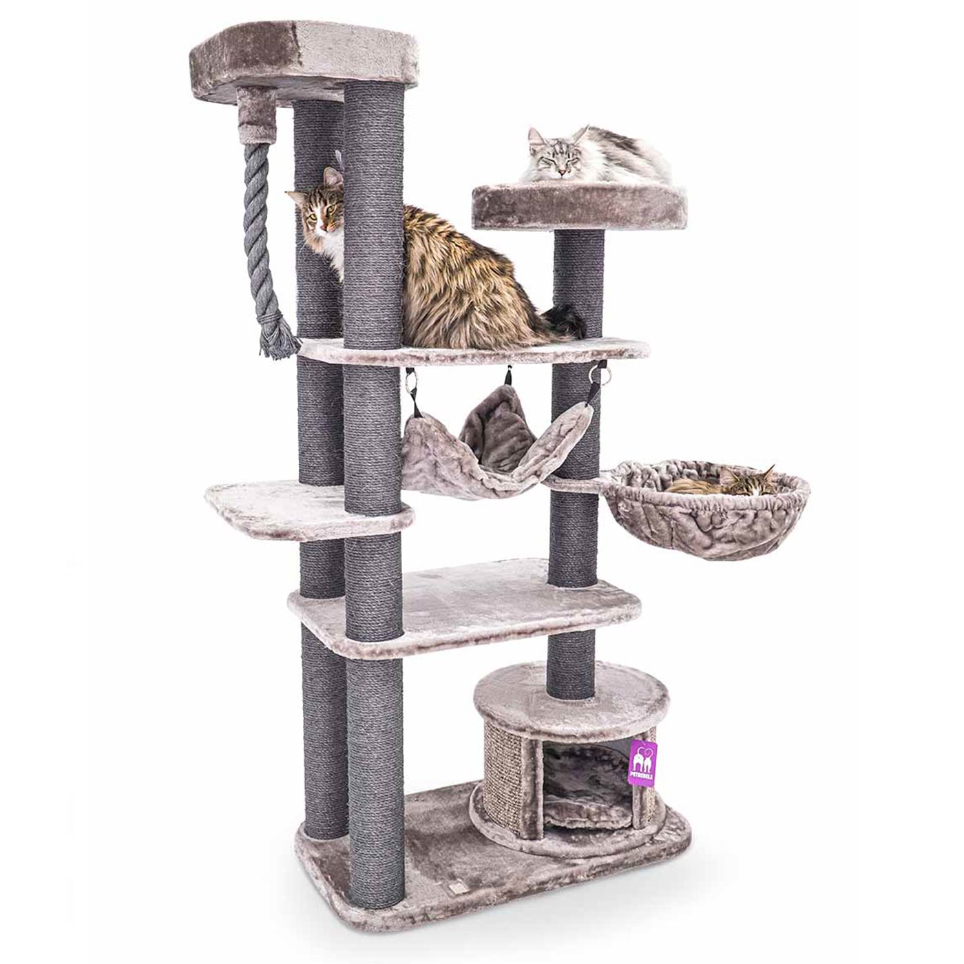 Lucky Rebels Scenic View 175cm Cat Tree - Large Multi-Level Cat Condo with Scratching Posts & Perches - Perfect for Indoor Cats to Play, Climb & Relax