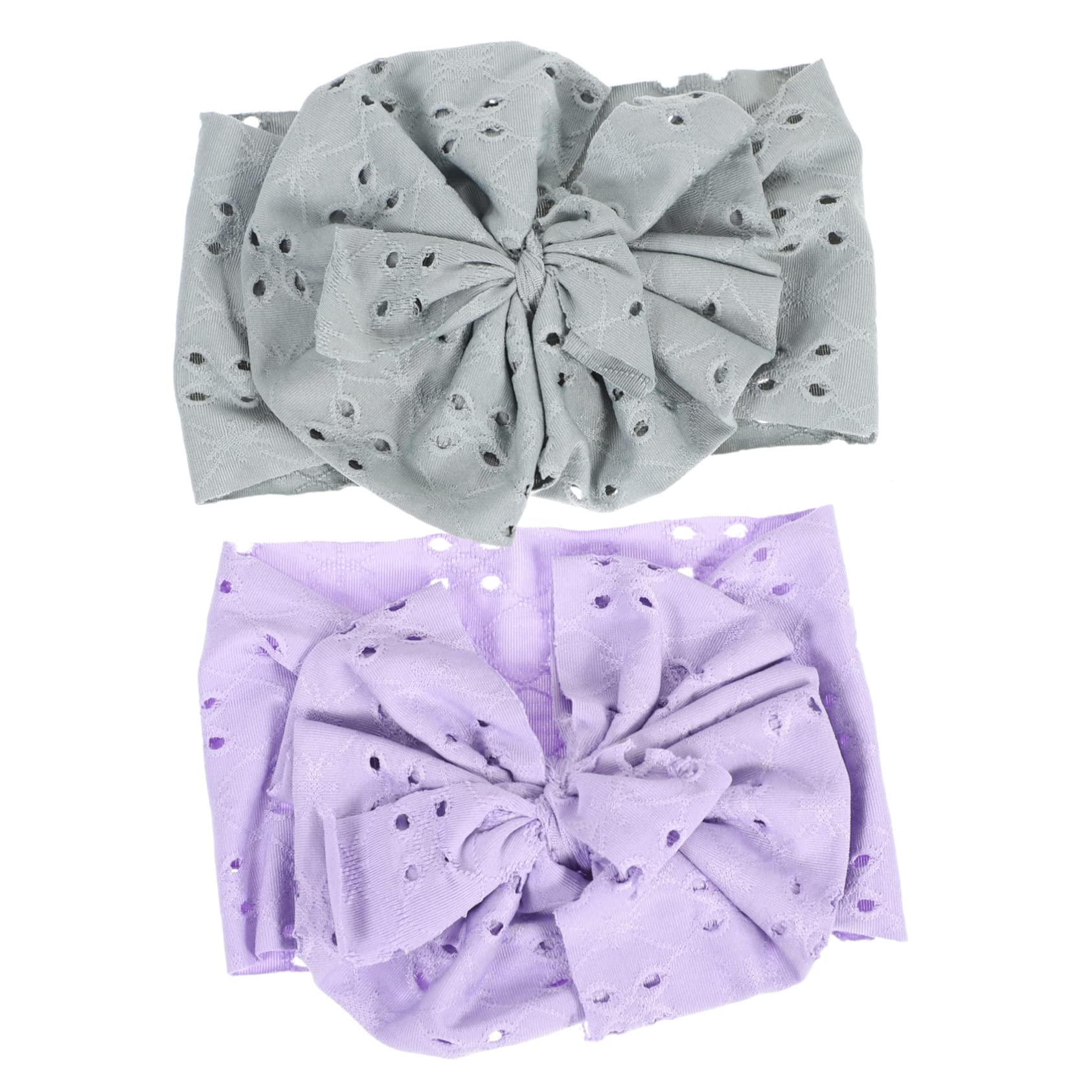 GREENADSCAPE 2-Pack Neon Blue Headband & Bows Set for Baby Girls | Newborn to Toddler Hair Accessories | Perfect for Photos, Parties & Everyday Wear