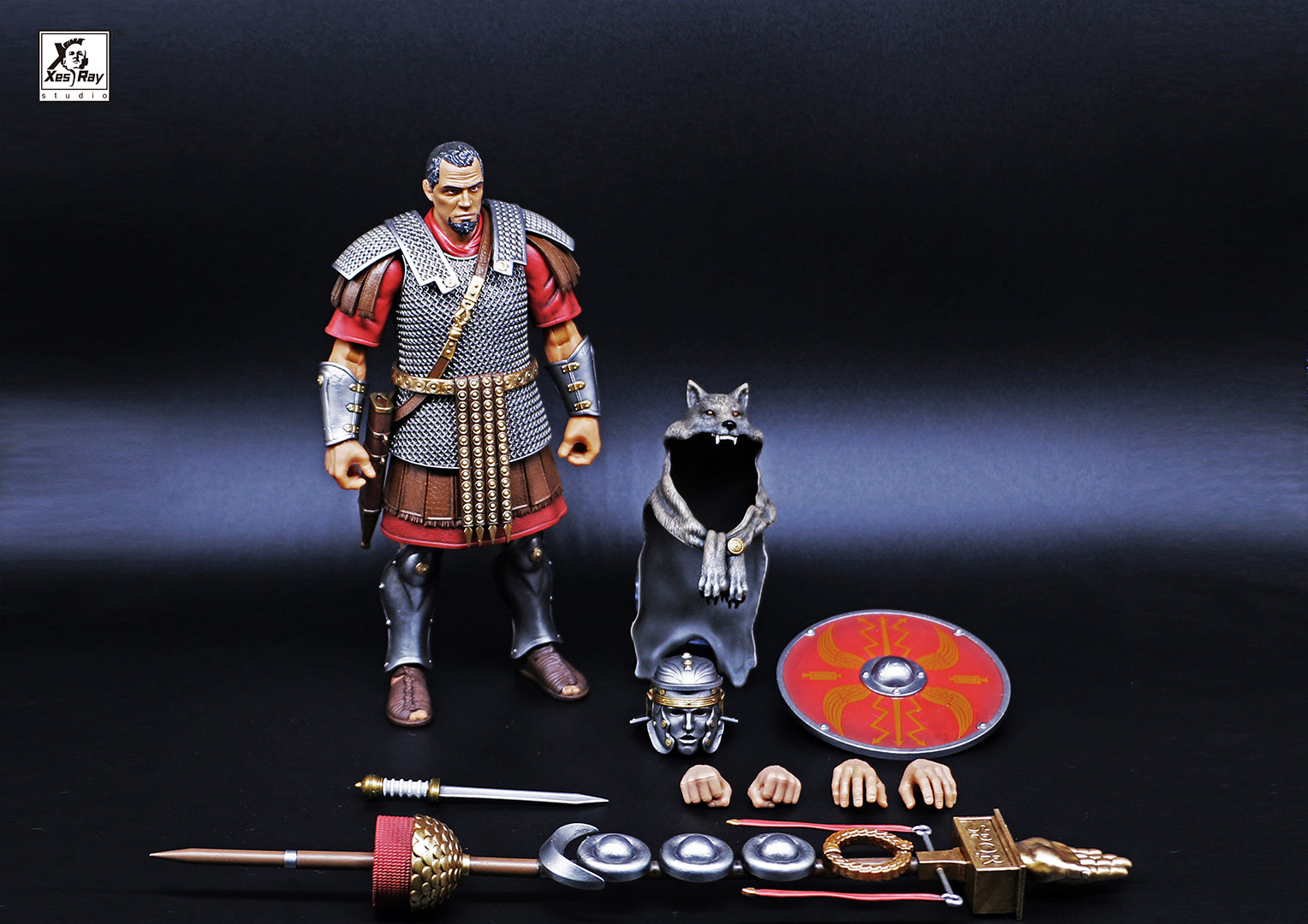 XesRay Fight For Glory 1/12 Scale 6-Inch Action Figures - Combatants Wave 4 Roman Trio Set for Collectors & Display | Perfect for Diorama, Shelf Display & Action Figure Photography