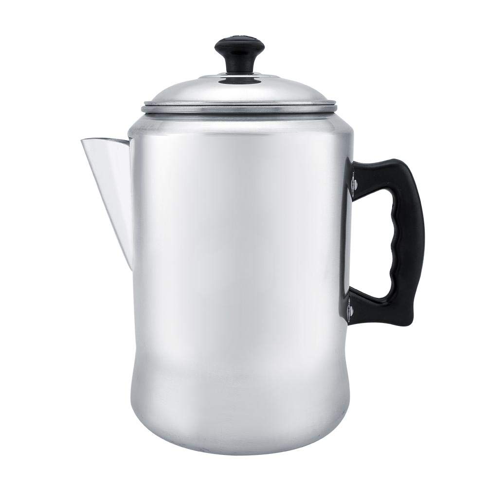 Premium Aluminum Alloy Stovetop Coffee Maker & Tea Kettle with Silicone Cool Grip Lid - Perfect for Camping, Home Brewing, and Outdoor Adventures