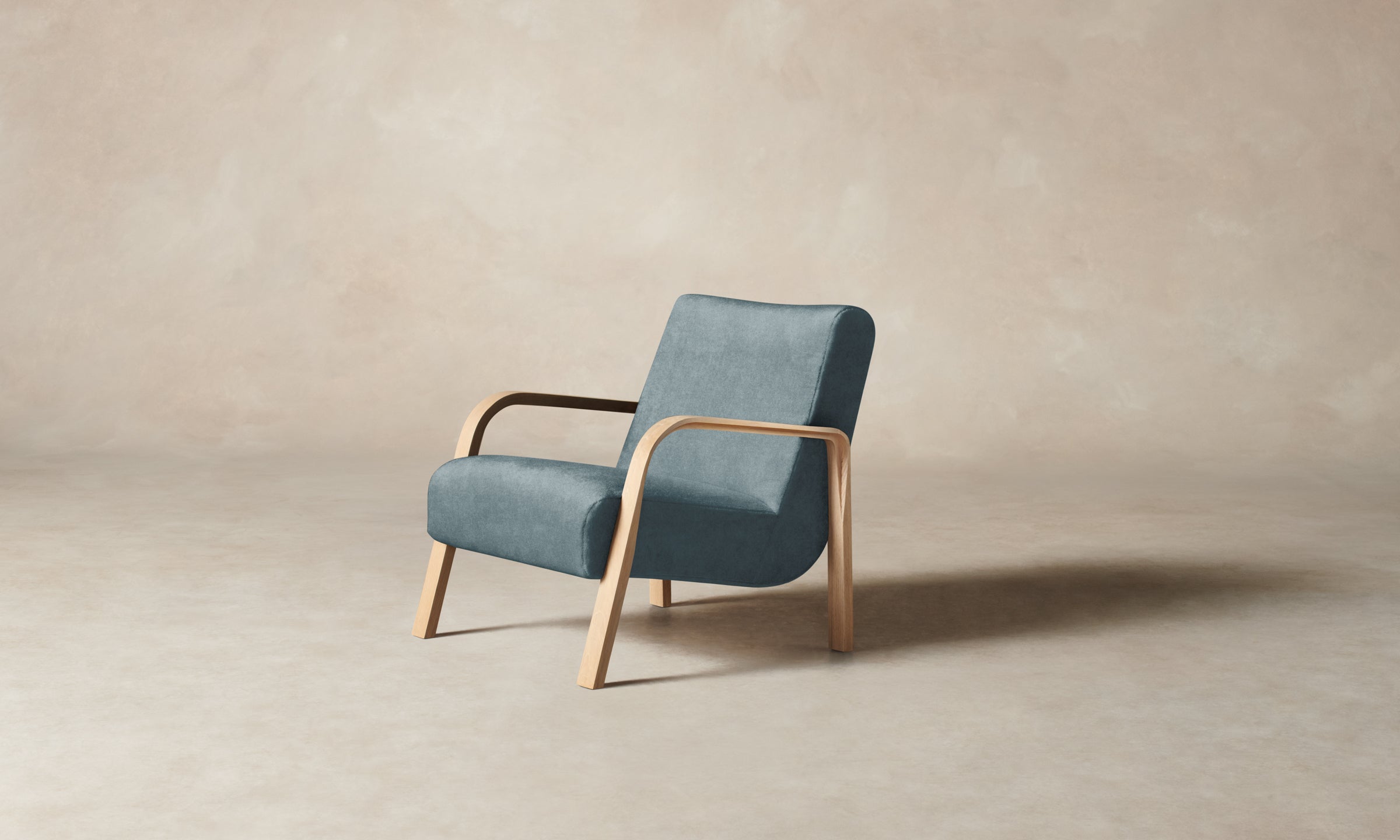 Premium Felix Chair - Luxurious Mohair Upholstery in Slate Blue | Modern Living Room & Office Seating for Comfort & Style