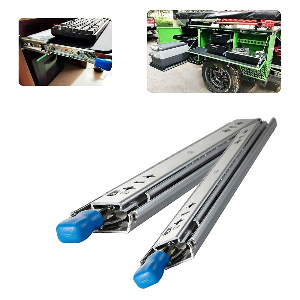 Heavy Duty Ball Bearing Drawer Slides - 2 Pack 40 Inch Side Mount Cabinet Runners with Soft Close, 3 Fold Full Extension 1000mm - Perfect for Kitchen Cabinets, Dressers, Office Furniture Repair and DIY Projects