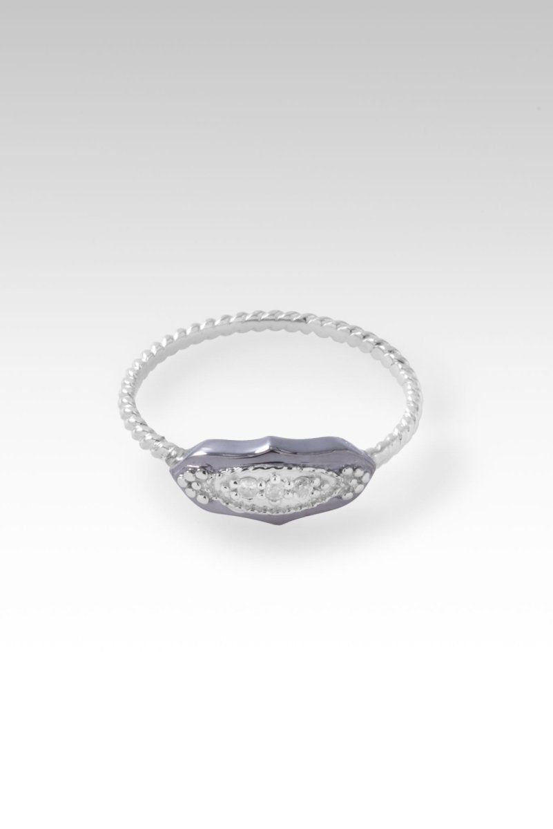 Rhodium Plated Passionate Promises Ring with White Zircon - Elegant Promise Ring for Women, Perfect for Anniversaries, Engagements & Romantic Gifts