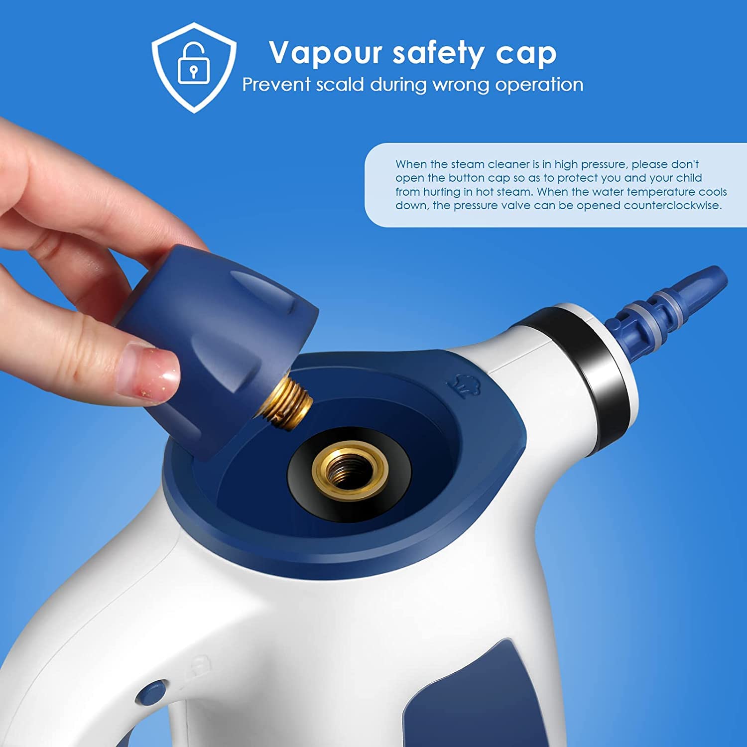 Portable Handheld Steam Cleaner for Multi-Surface Cleaning - 9-Piece Accessory Kit for Home, Kitchen, Bathroom, Car & Floors | Chemical-Free Pressurized Steamer for Upholstery & Tough Stains | Perfect for Deep Cleaning, Sanitizing & Detailing