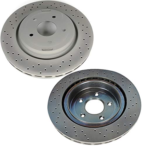 Pair of 2 High-Performance 338mm Rear Brake Disc Rotors for 2006-2013 Chevy Corvette - Perfect for Track Days & Street Driving