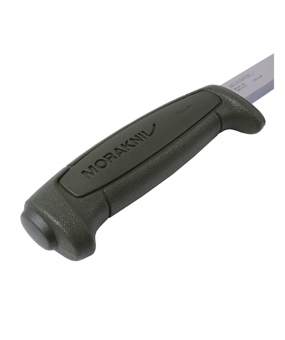 Morakniv Craftline Basic 511 High Carbon Steel Utility Knife with Combi-Sheath - 3.6 Inch Fixed Blade for Outdoor, Camping & Bushcraft | Durable Knife for Hunting, Fishing & Survival