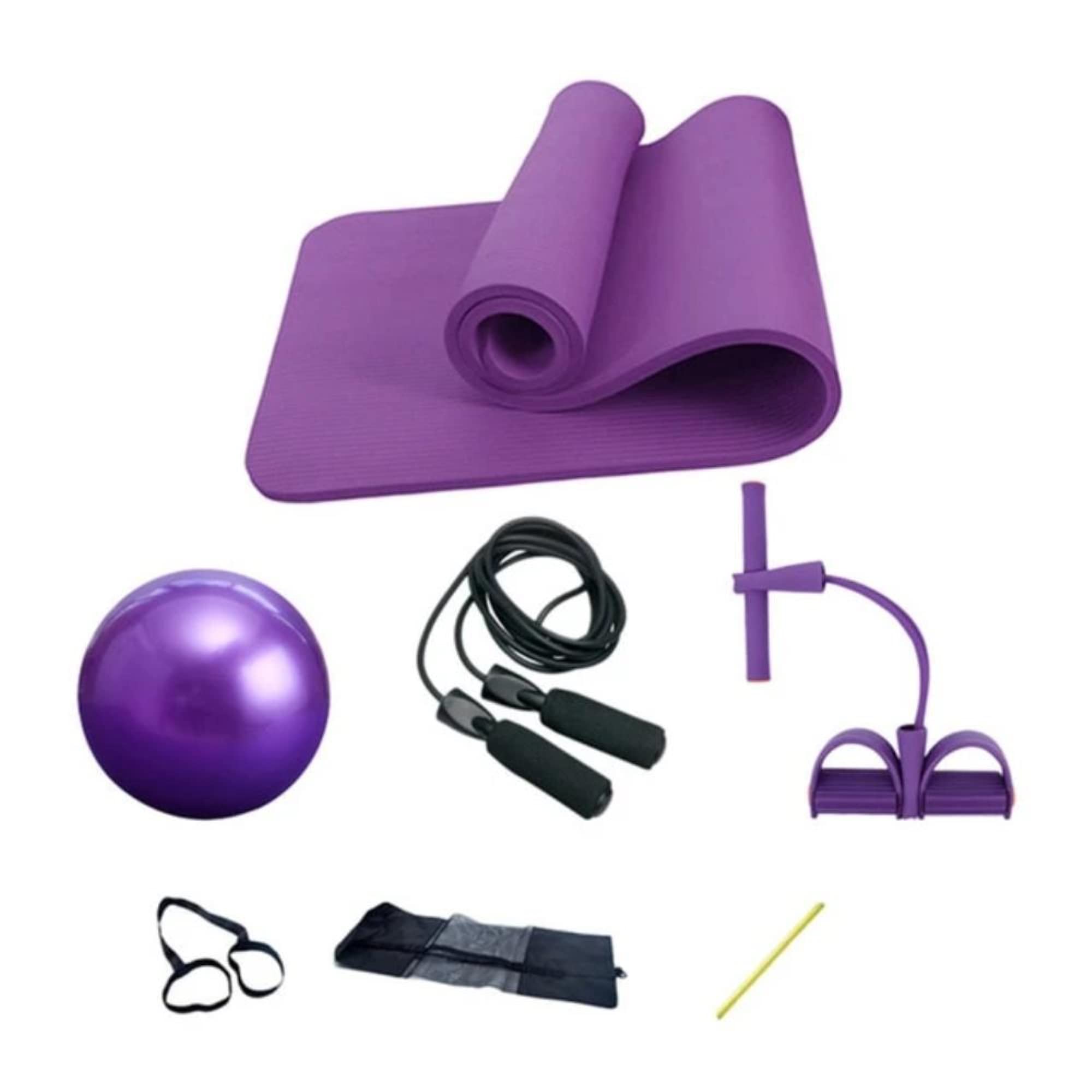 Premium 5-Piece Yoga Set for Women & Men - Non-Slip Mat, Blocks, Strap, Towel & Bag - Ideal for Home, Gym & Studio Workouts