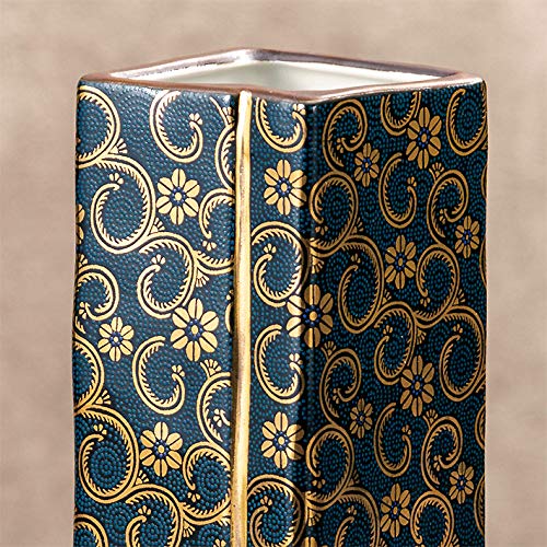 Japanese Traditional Ceramic Vase - Handcrafted Ikebana Seiryu Flower Vase with Gift Box | Perfect for Home Decor, Zen Gardens & Japanese Tea Ceremonies