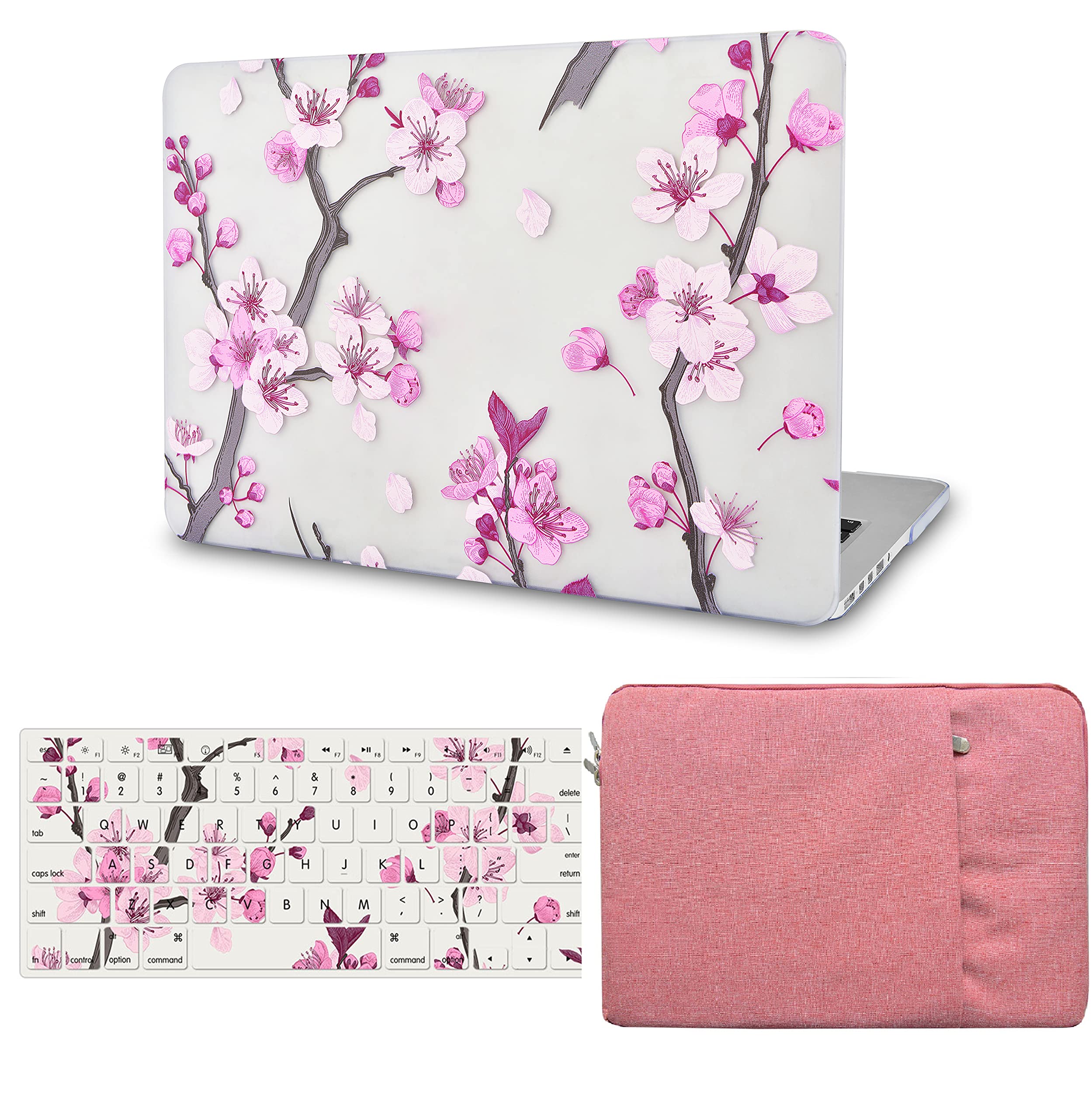 KECC MacBook Air 13 inch Case (2010-2017) A1369/A1466 Hard Shell Cover with Keyboard Protector & Sleeve - Floral Design | Protective Case for MacBook Air 13