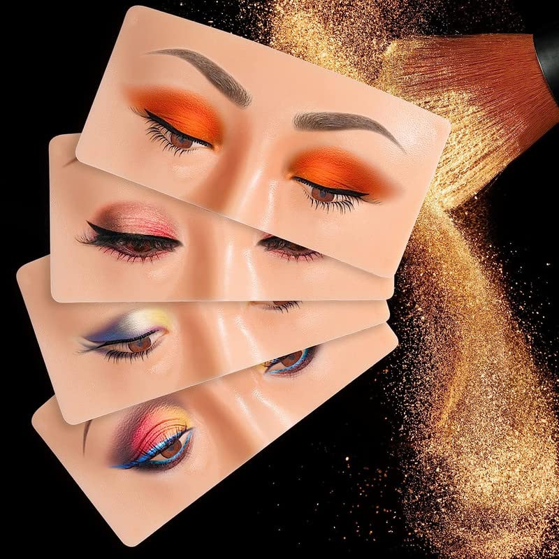 FAMEZA 1 PCS Professional Makeup Practice Board with Mini Cleaner - Ideal for Makeup Artists, Students & Beginners to Practice Eye & Face Makeup - Perfect Gift Packaging (1 Pack) - Great for Beauty Schools, Home Practice & Professional Training