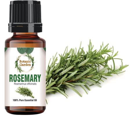 Pure Botanic Garden Rosemary Essential Oil - 10ml for Hair Growth, Scalp Care & Glowing Skin | Natural Aromatherapy, DIY Beauty & Massage Oil