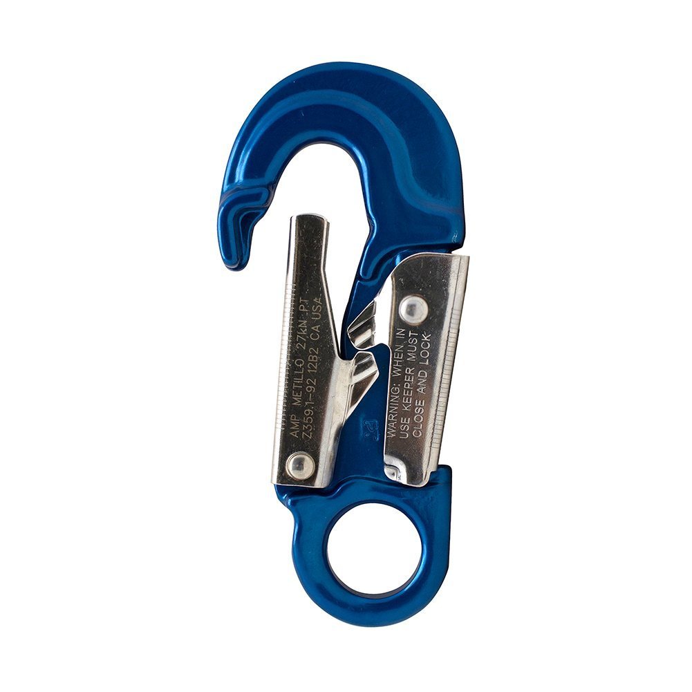 Madaco 6FT Heavy Duty Industrial Safety Lanyard with Snap Hook - ANSI OSHA L-613-02B-AL Certified Fall Protection for Roof Construction | Shock Absorbing Pack for Construction Workers & Roofers