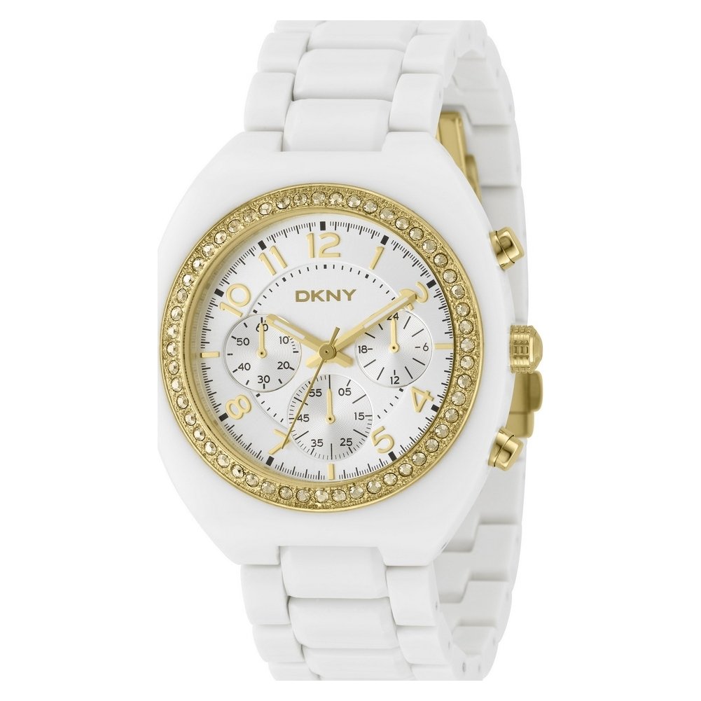 DKNY NY4784 Women's Watch - White Polycarbonate Analog Quartz Watch for Women | Perfect for Office, Casual Wear & Everyday Fashion Accessory