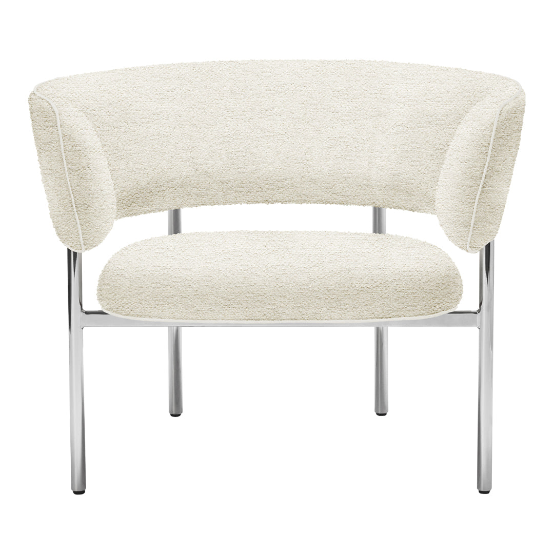 Font Lounge Armchair - Modern Accent Chair for Living Room, Bedroom & Office - Comfortable Upholstered Reading Chair with Wooden Legs - Perfect for Relaxing, Reading & Decorating