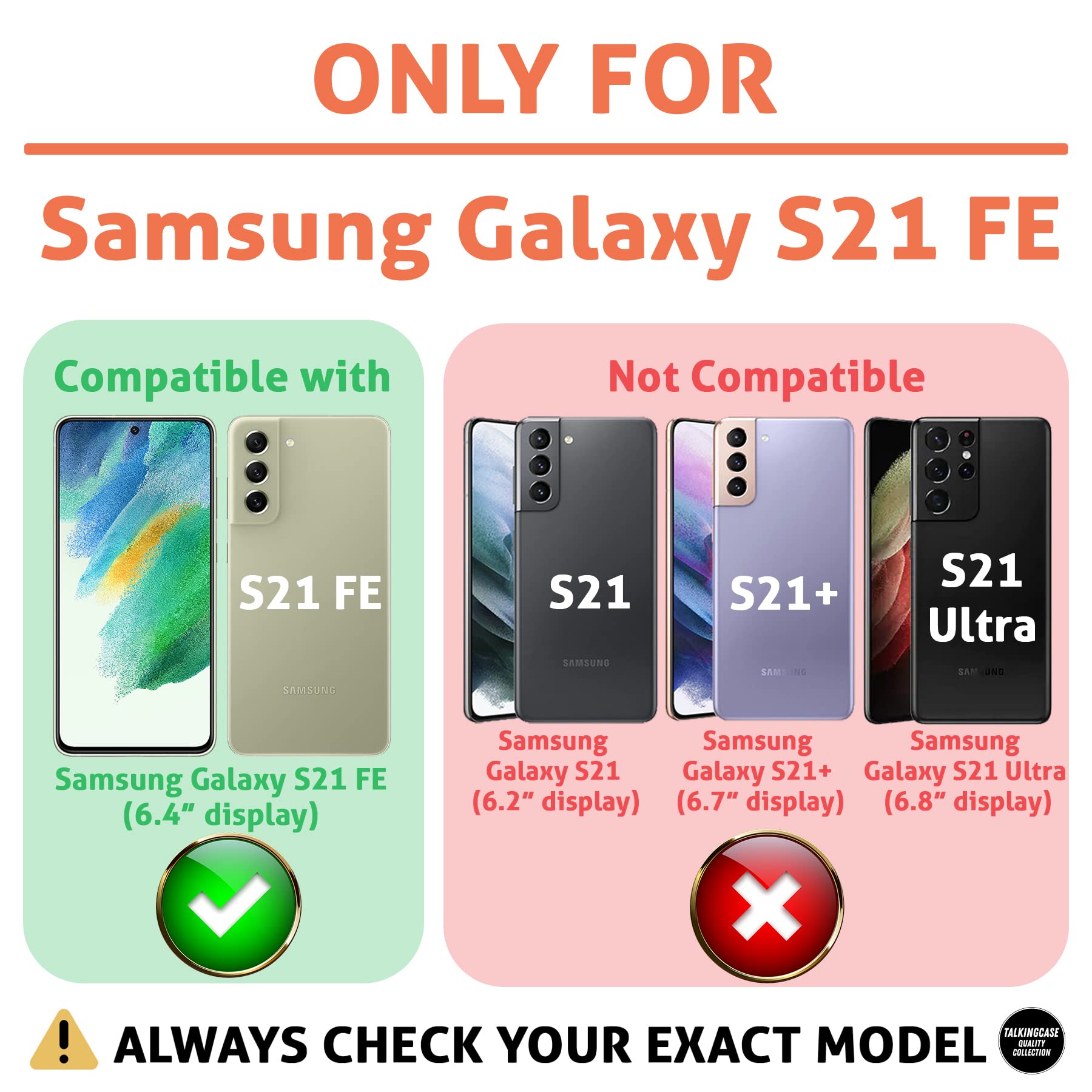 Slim Thin Gel TPU Case for Samsung Galaxy S21 FE 5G with Tempered Glass Screen Protector - Gameboy Print, Lightweight Flexible Anti-Scratch Phone Cover (Printed in USA) - Perfect for Gaming, Daily Use & Travel Protection
