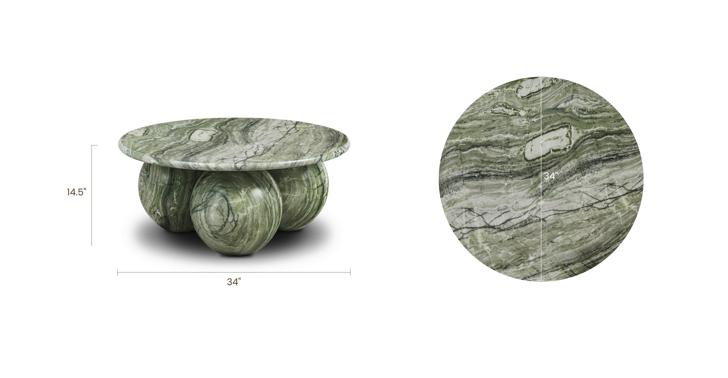 Modern Marble Coffee Table - Elegant & Durable Living Room Centerpiece for Home Decor | Perfect for Lounge, Office, or Waiting Area