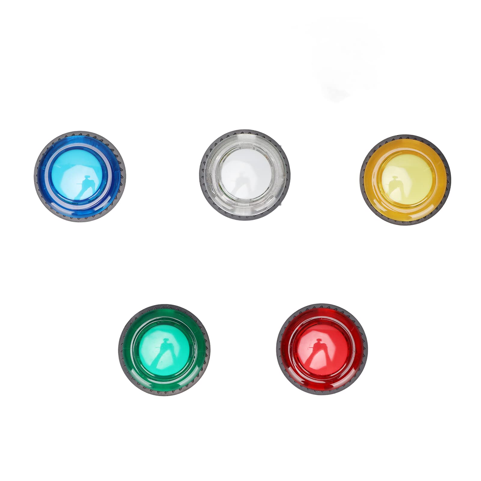 5-Pack 28mm LED Illuminated Push Buttons - 5V Round Arcade Buttons for MAME, JAMMA, Fighting Games & DIY Arcade Cabinets - Perfect for Home Arcades, Gaming Consoles & Retro Game Builds