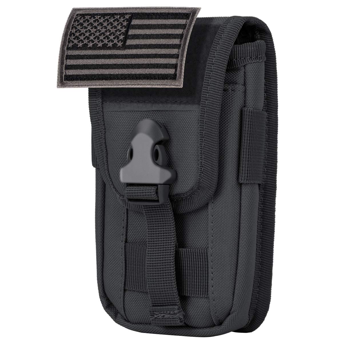 Tactical Phone Holster Pouch - Molle-Compatible Smartphone Case for iPhone 16 Pro/15 Pro (4.7
