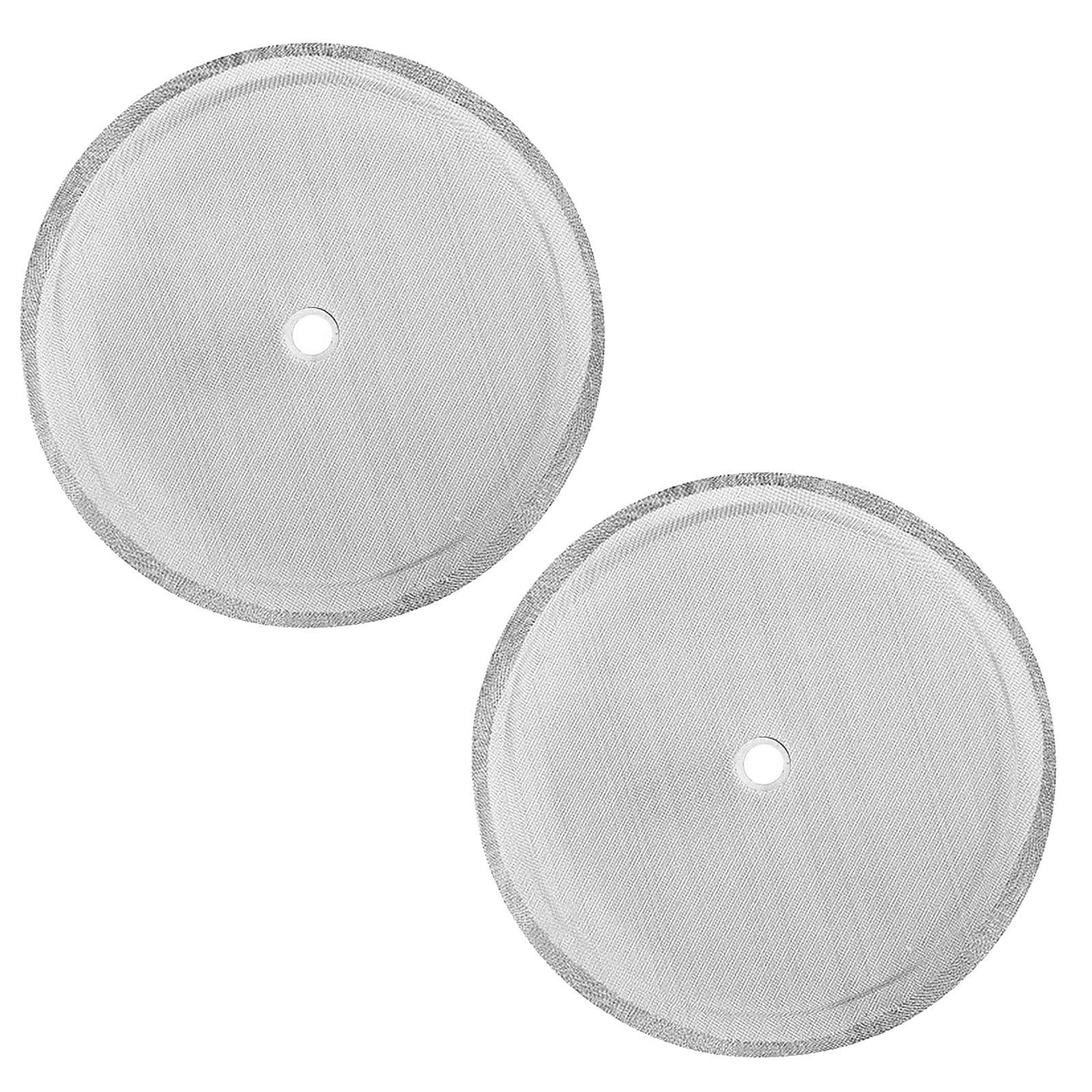 2-Pack Stainless Steel French Press Replacement Filters - Fine Mesh Screen for 34oz/8 Cup Coffee Makers - Durable & Easy Clean - Perfect for Home, Office & Camping Coffee Brewing