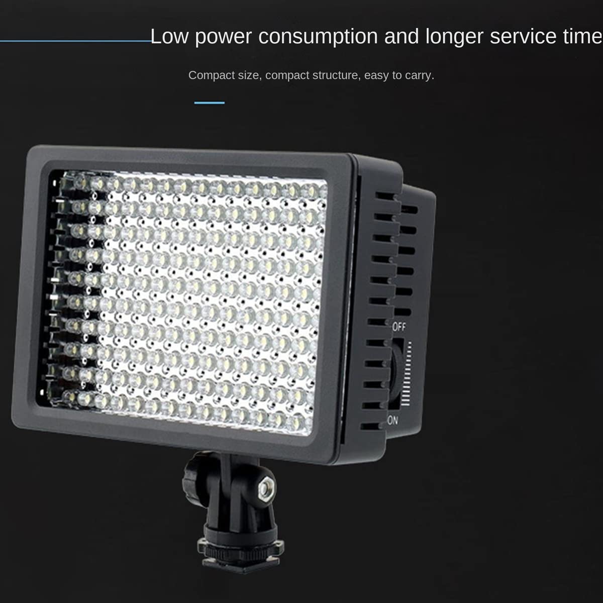 Josenidny 160 LED Photography Light - 5600K Daylight Balanced, 16-Level Dimmable Continuous Lighting for Studio, YouTube, Portrait & Product Photography