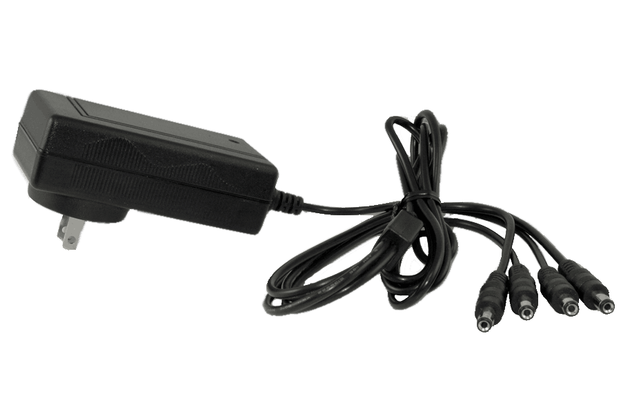 4 in 1 Security Camera Power Adapter - Multi-Channel CCTV Power Supply for Outdoor/Indoor Surveillance Systems - Perfect for Home, Office & Business Security Setup