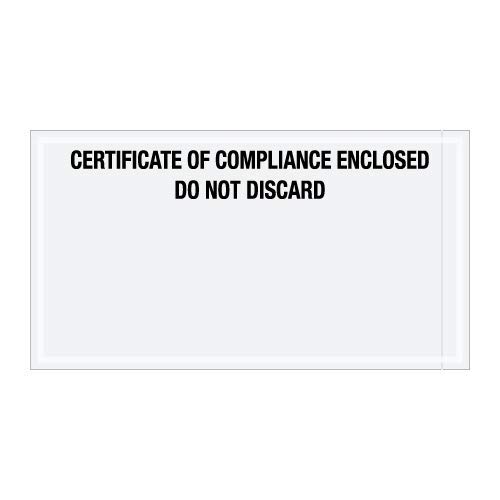 TapePlanet 6x11 Inch Clear Transportation Envelopes with Printed COA - 1000 Pack Bulk Shipping Supplies for Documents, Mail & Compliance - Ideal for Offices, Warehouses & Logistics