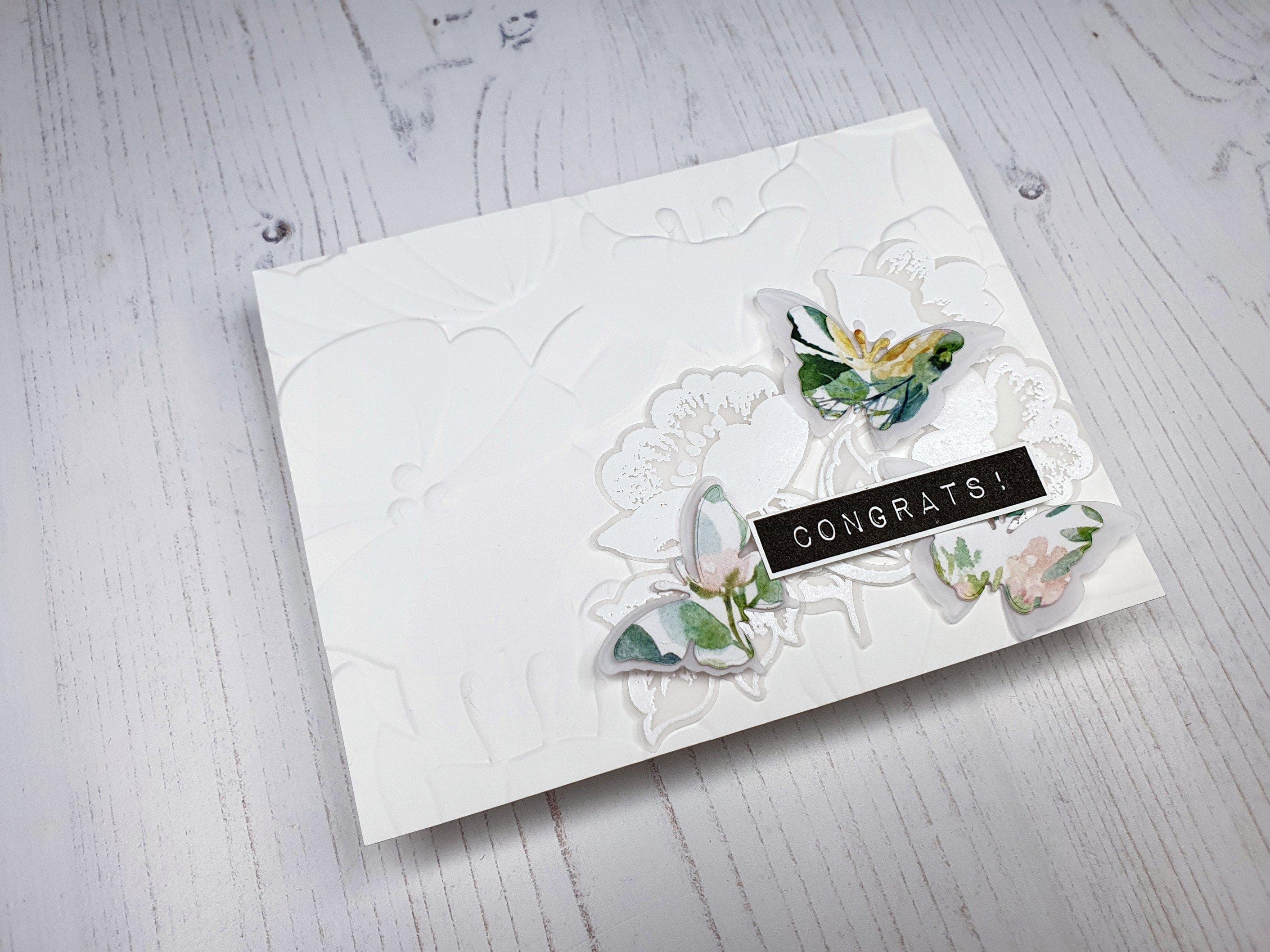 3D Embossing Folder for Flowers & Leaves - DIY Scrapbooking, Card Making & Paper Crafting - Perfect for Handmade Greeting Cards, Invitations & Home Decor