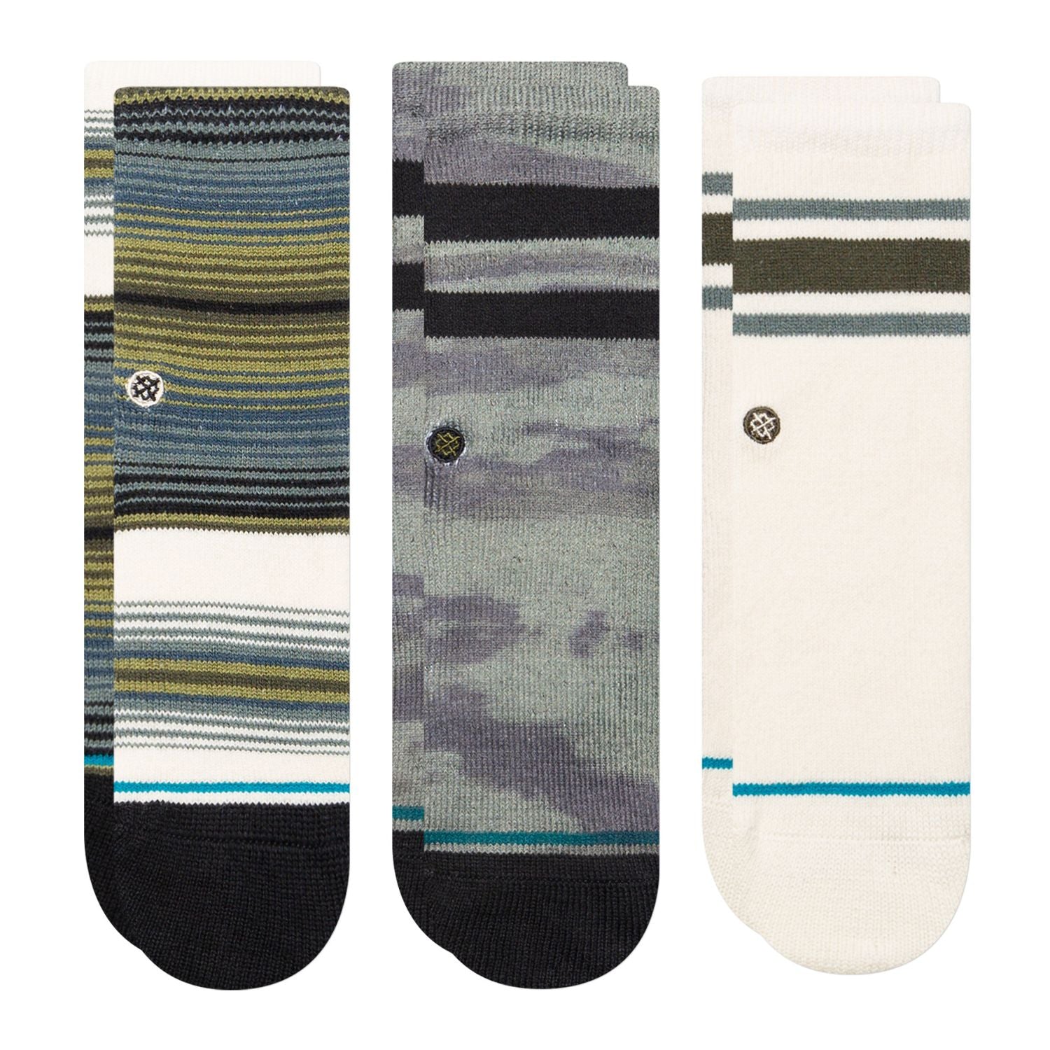 Soft Baby & Toddler Crew Socks 3-Pack - Green Cotton Ankle Socks for Boys & Girls - Perfect for Everyday Wear, Playtime & Nursery