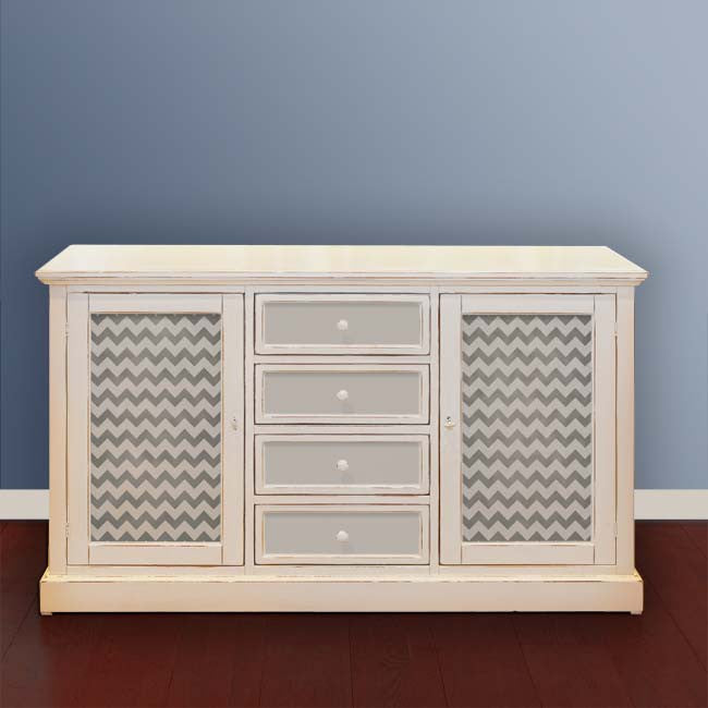 Chevron Pattern Furniture Stencil - DIY Wood Painting Template for Cabinets, Tables & Walls - Perfect for Home Decor & Craft Projects