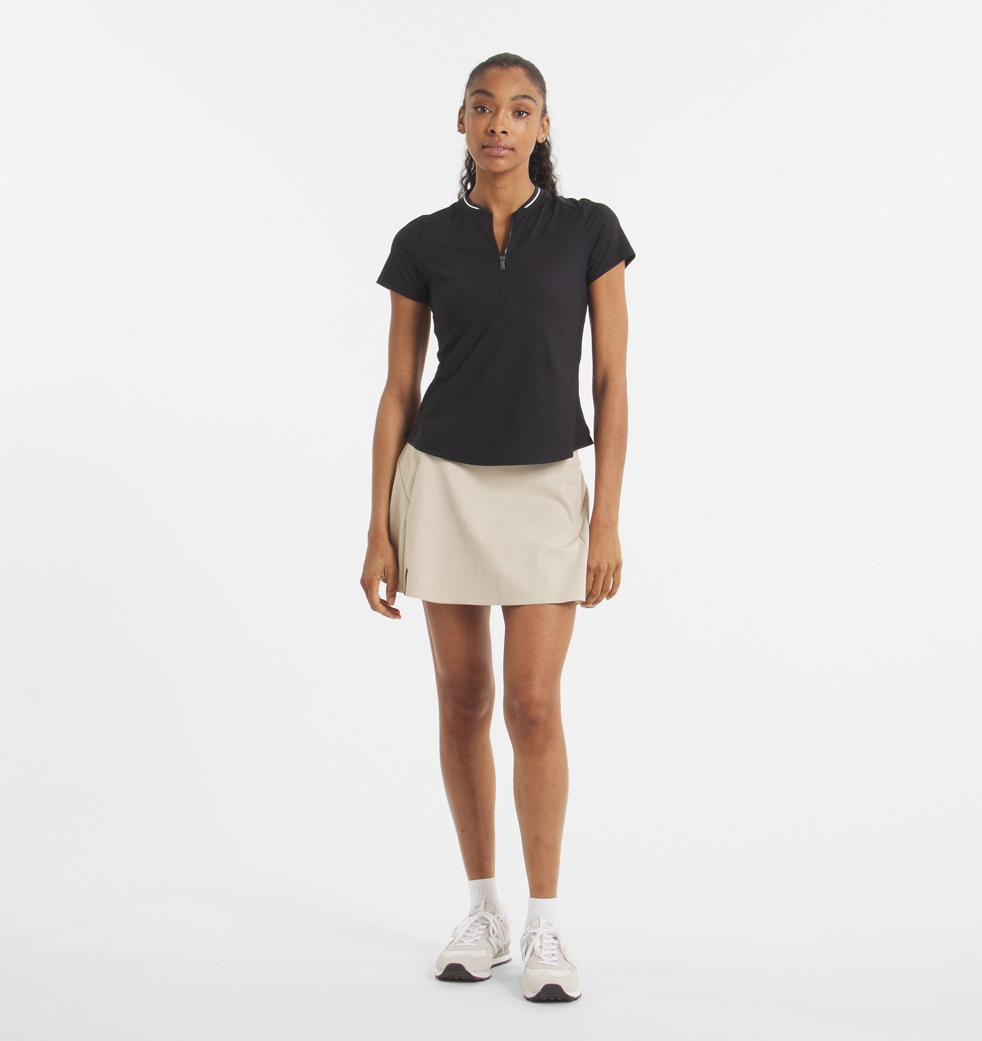 UNRL Amelia Short Sleeve Polo Shirt for Women - Comfortable Cotton Blend Casual Top for Golf, Work & Everyday Wear