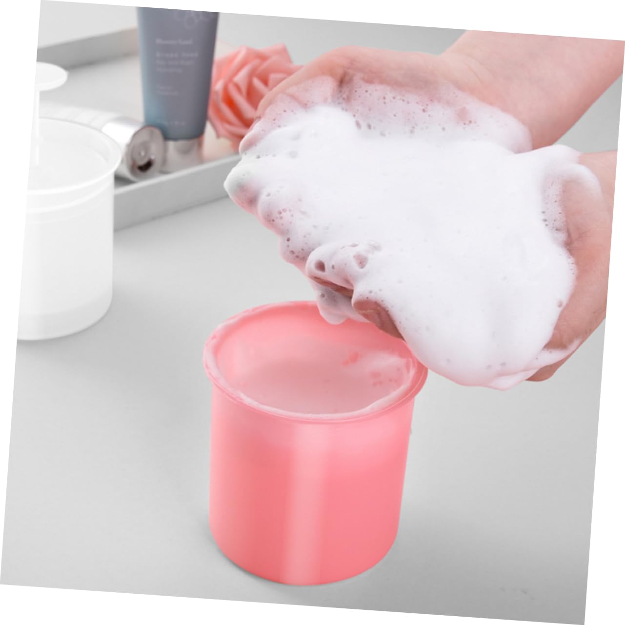 3pcs Plastic Facial Bubbler Maker - Portable Body Wash Bubble Tool for Face & Skin Care | Random Colors | Perfect for Spa, Bath Time & Kids Play