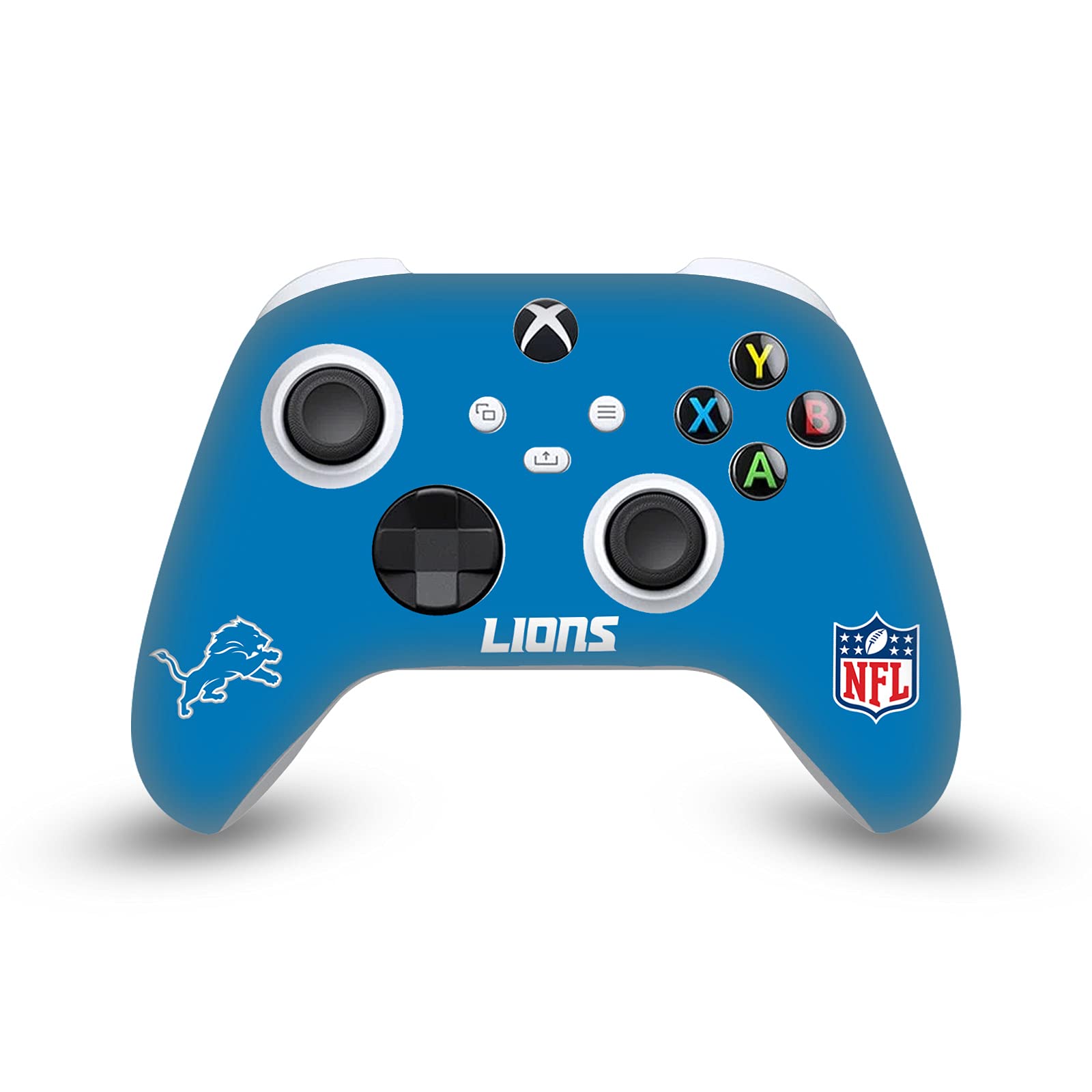 Head Case Designs Detroit Lions NFL Logo Vinile Sticker - Officially Licensed Gaming Skin Decal Compatible with Xbox Series X/S Controller - Perfect for Game Room Decor & Gifts