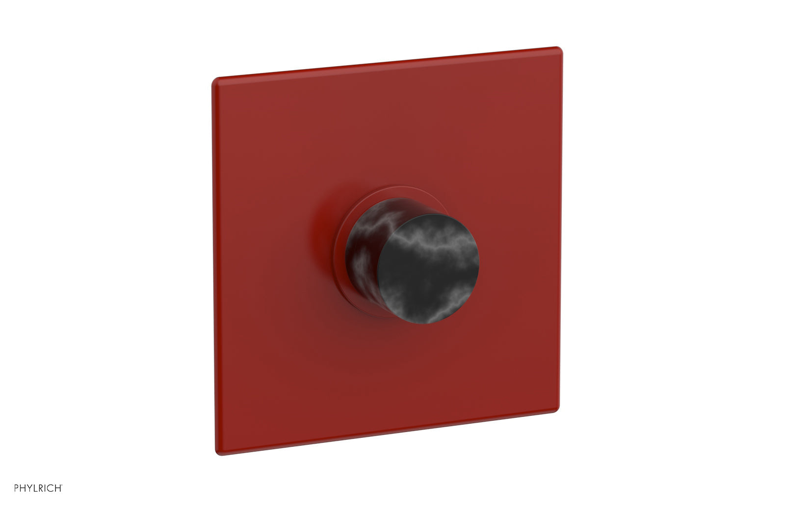 BASIC II Pressure Balance Square Shower Plate with Black Marble Handle Trim 4 186 - Modern Bathroom Upgrade for Luxurious Shower Experience