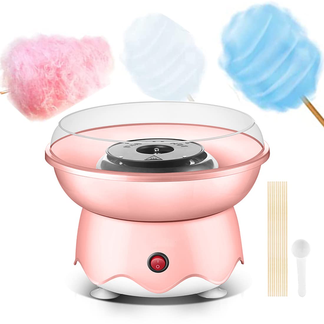 Best Cotton Candy Machine for Kids - Portable Mini Electric Candy Floss Maker with 10 Bamboo Sticks & Sugar Scoop - Perfect for Home, Birthday Parties, Family Gatherings & Christmas Gifts - Fun Treat Maker for Carnivals, Events & DIY Desserts