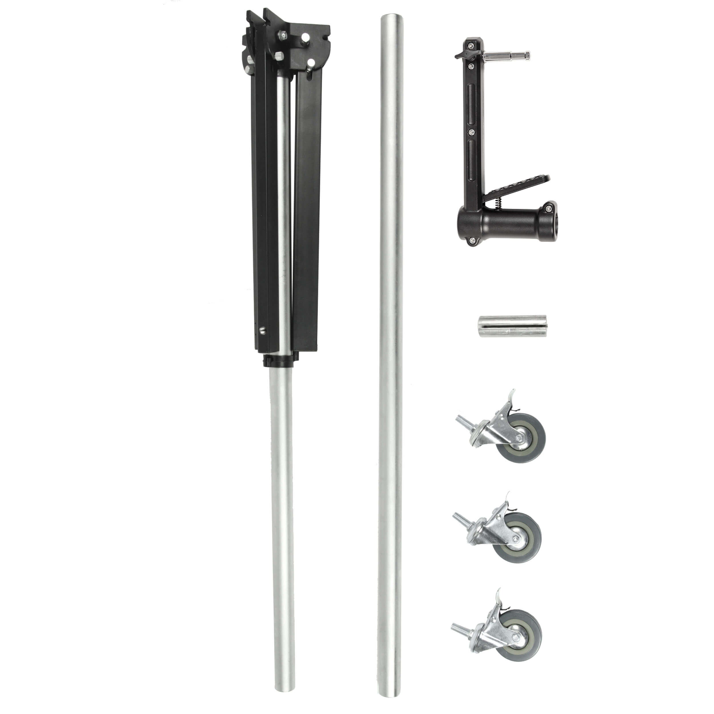 220cm Heavy Duty Wheeled Column Light Stand with Adjustable Grip Handle Support - Professional Photography & Video Studio Equipment (Includes 1 Handle) - Perfect for Studio Lighting, Product Photography, and Video Production