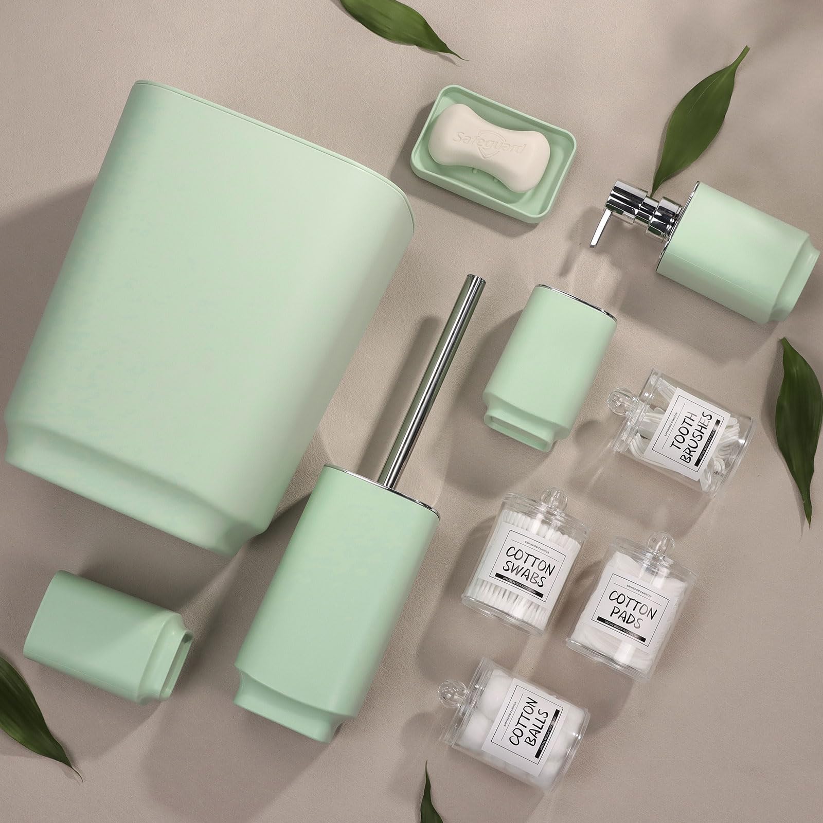 22-Piece Green Bathroom Set with Shower Curtain & Accessories - Perfect for Home Decor & Housewarming Gifts