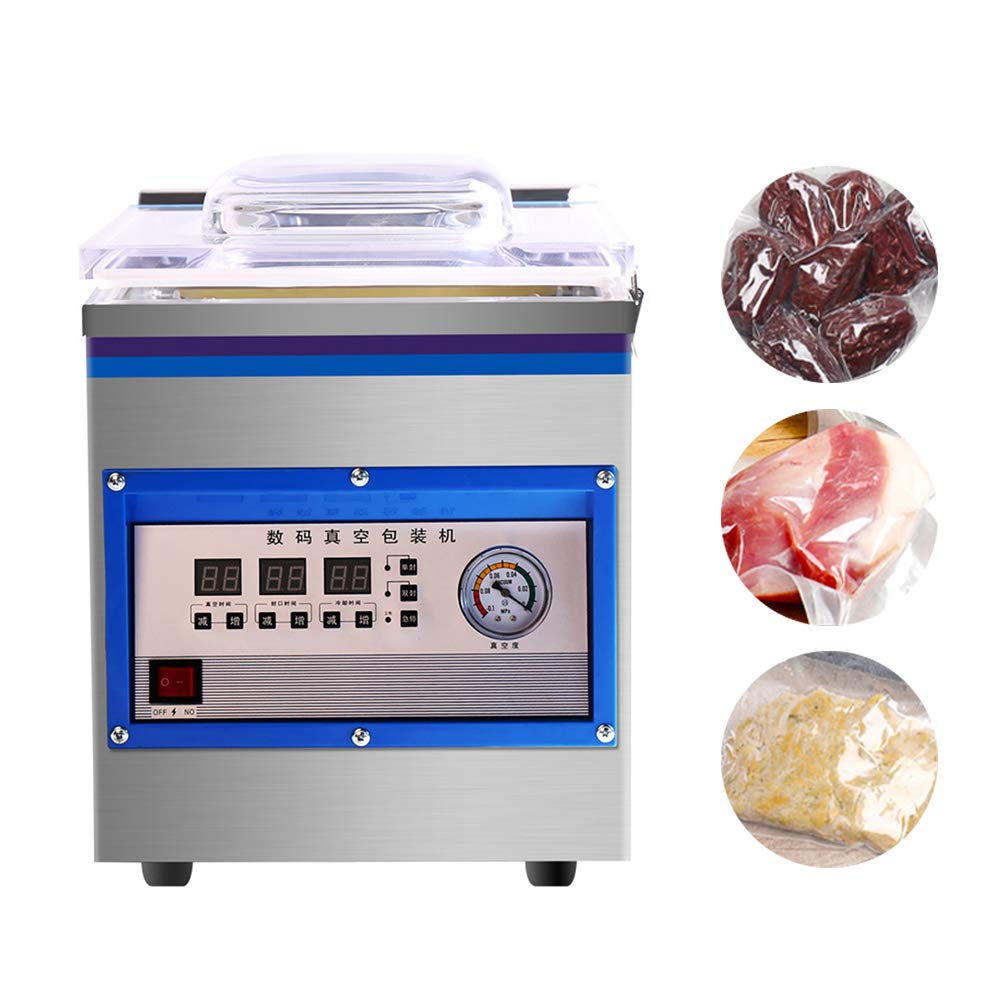 360W Commercial Chamber Vacuum Sealer Machine ZK-260 | Digital Adjustable Timer | 1.8L/H Sealing Speed | 110V | Ideal for Food Preservation, Meal Prep & Sous Vide Cooking