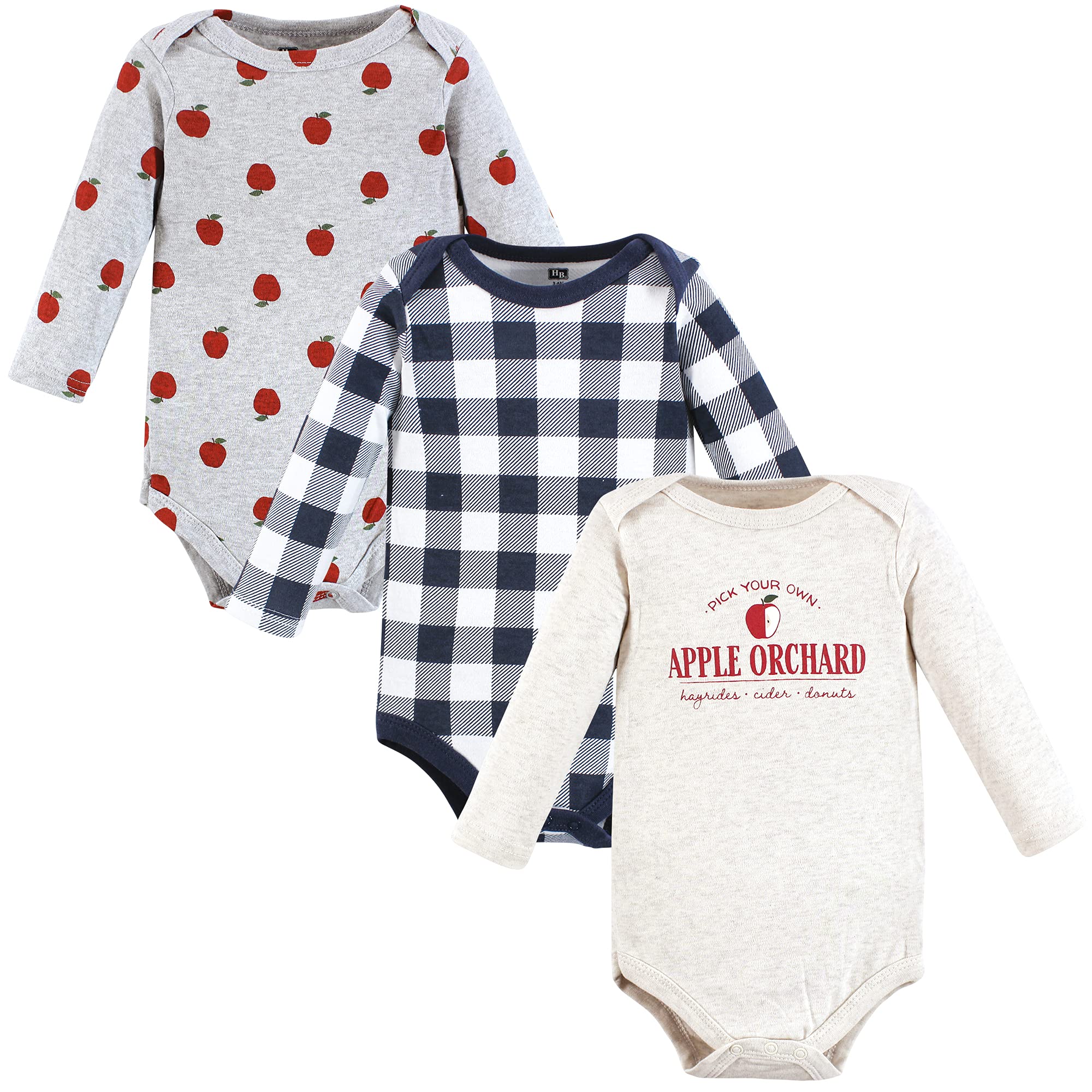 Hudson Baby Cotton Bodysuits - Unisex Long-Sleeve for Newborns & Infants