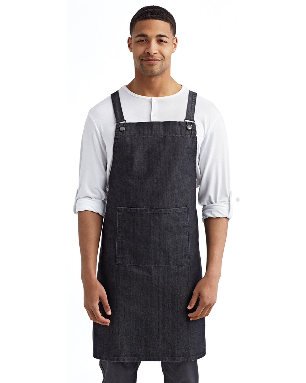 Reprime RP129 Cross Back Barista Apron - Professional Coffee Shop Apron for Baristas, Chefs & Waiters - Adjustable Straps, Durable Cotton - Perfect for Cafes, Restaurants & Home Brewing