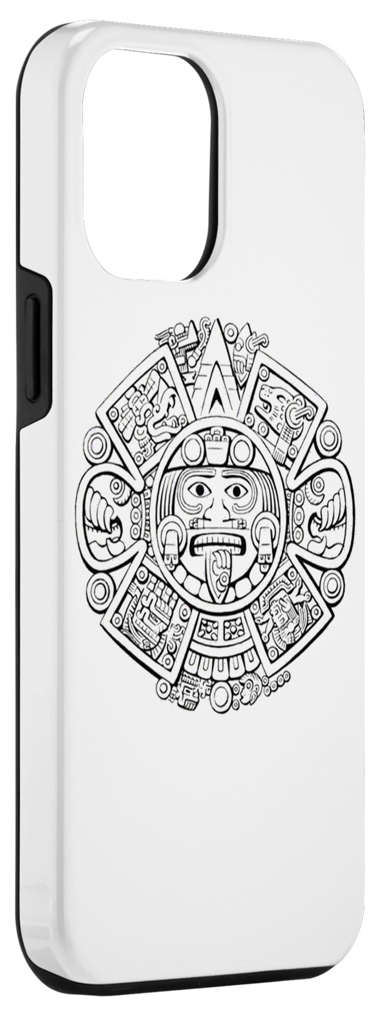 iPhone 12 Pro Max Case with Aztec Sun Stone Design - Premium Mexican Art Phone Cover for Protection & Style - Perfect for Travel, Gifts & Cultural Enthusiasts