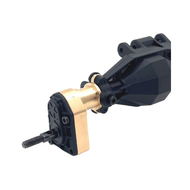 MJX Hyper Go H12Y/H12Y+ Upgrade Kit - Brass Rear Axle Weight, Gear Cover & Adapter for RC Car Performance Enhancement - Perfect for Off-Road Racing and Drifting