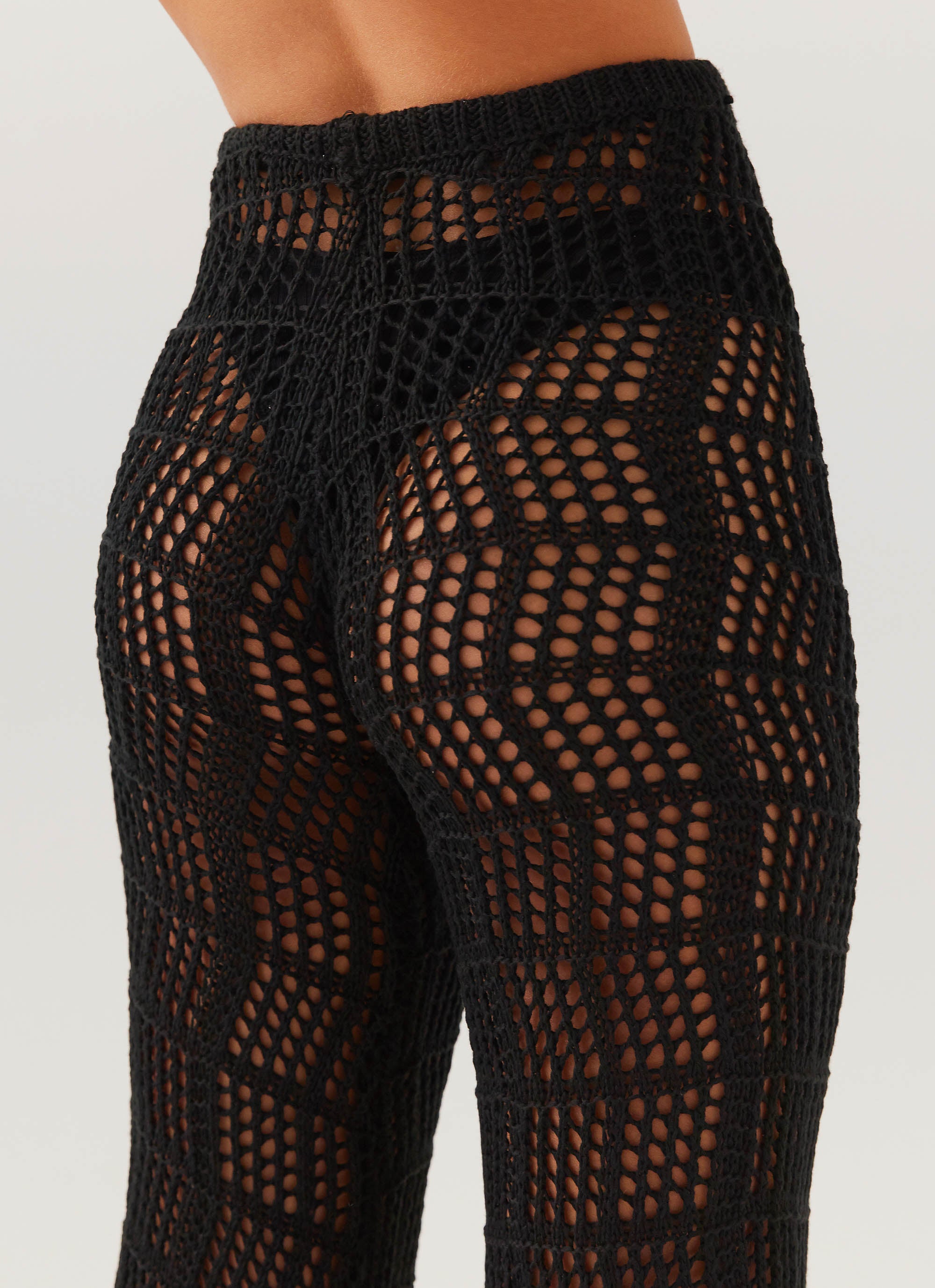 Cabo Paradise Crochet Pants for Women - Stylish Black Boho Beach Pants | Perfect for Summer Vacations, Music Festivals & Casual Outings