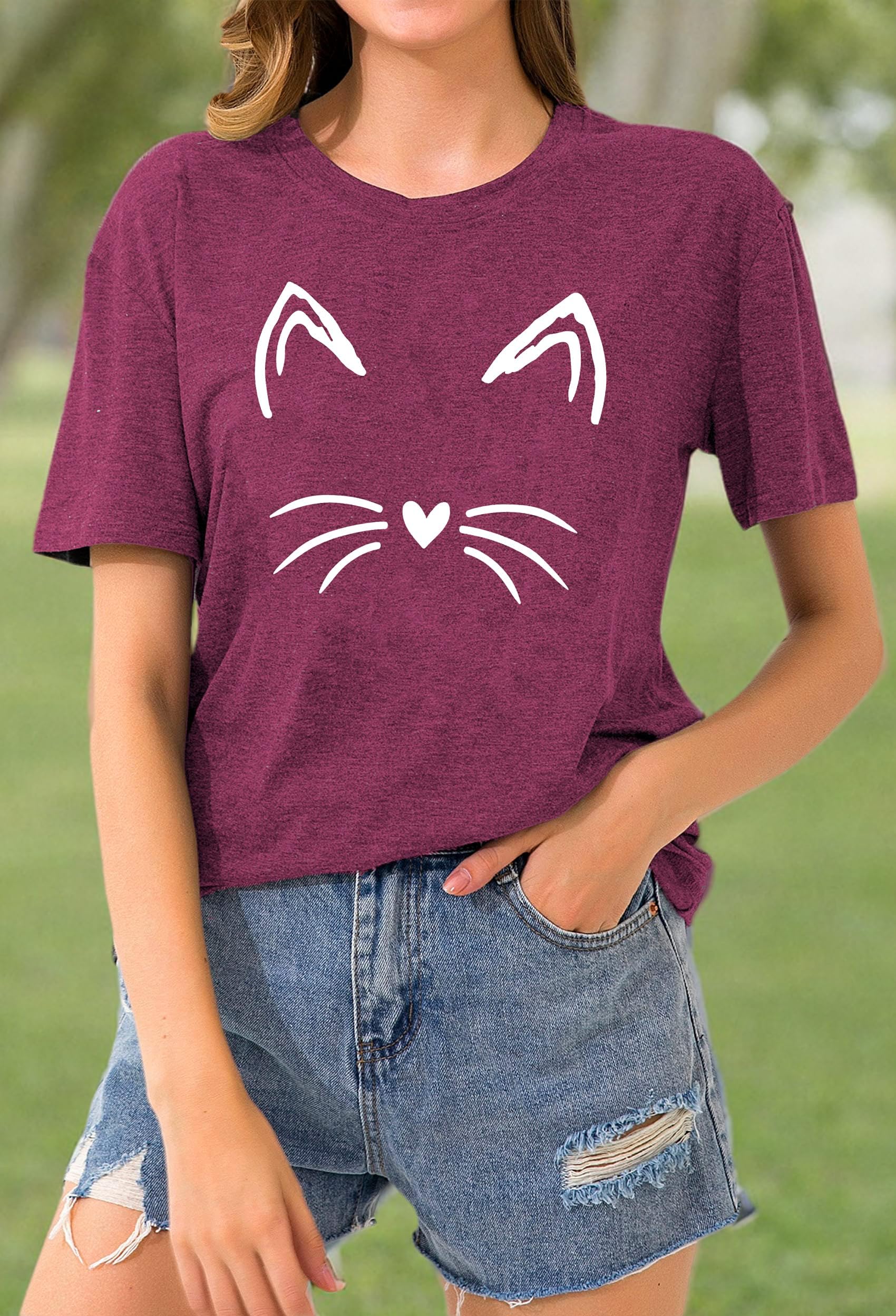 Funny Cat Mom T-Shirts for Women - Cute Cat Mama Graphic Tees - Perfect Pet Lover Gift - Ideal for Casual Wear, Cat Cafes & Mother's Day