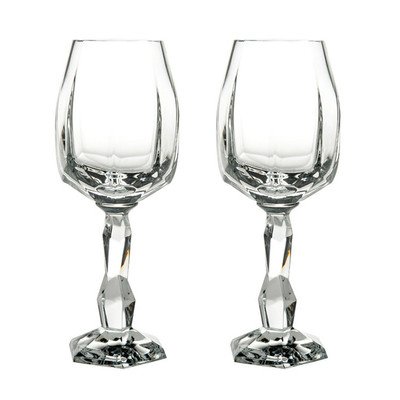 Premium Gemstone Wine Goblets Set of 2 - Handcrafted Crystal Chalices for Red Wine, Champagne & Cocktails - Elegant Dinner Party & Wedding Gift Idea