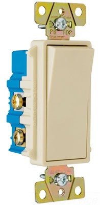 Pass & Seymour Ivory 4-Way Decorator Rocker Light Switch 15A 2604-I - Commercial Grade Electrical Switch for Home, Office & Industrial Use