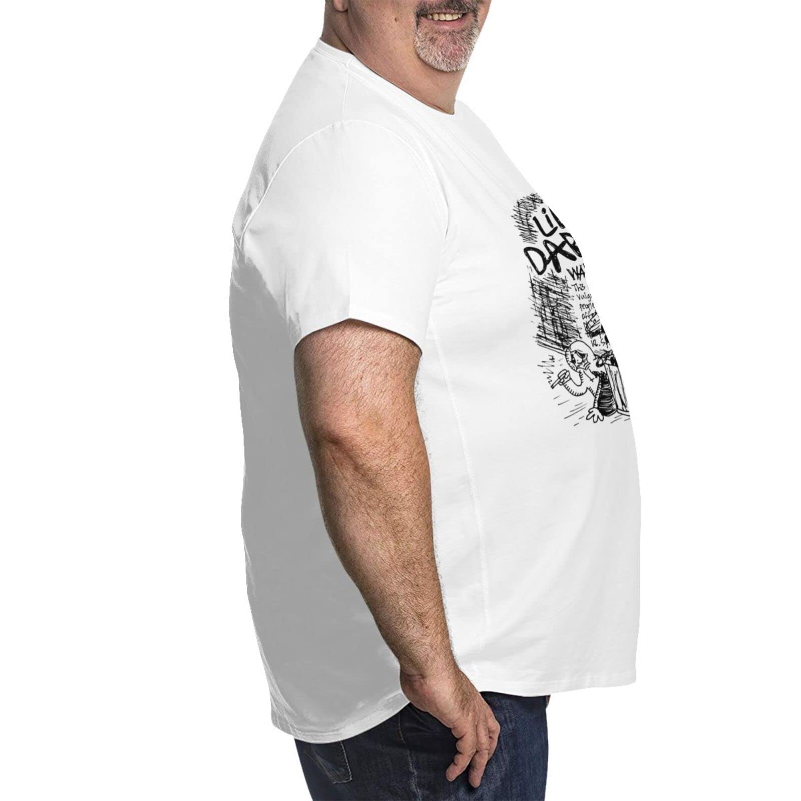 Lil Darkie Oversized T-Shirt for Men - Big and Tall Cotton Tee, Short Sleeve White Graphic T-Shirt - Perfect for Streetwear, Concerts, and Casual Outfits