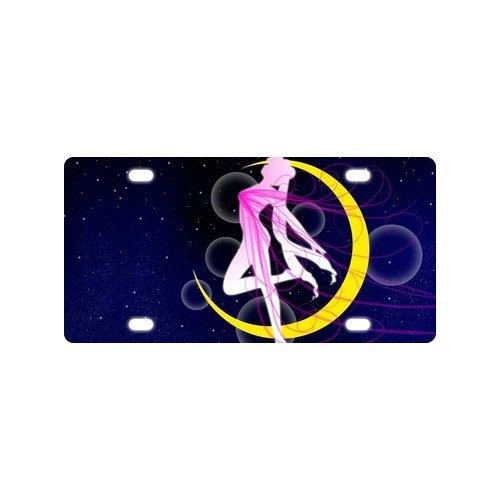 Custom Sailor Moon Metal License Plate Cover - 12x6 Inch Car Tag with 4 Holes - Anime Themed Auto Accessory for Cars, Trucks & Motorcycles - Perfect Gift for Anime Fans & Car Enthusiasts