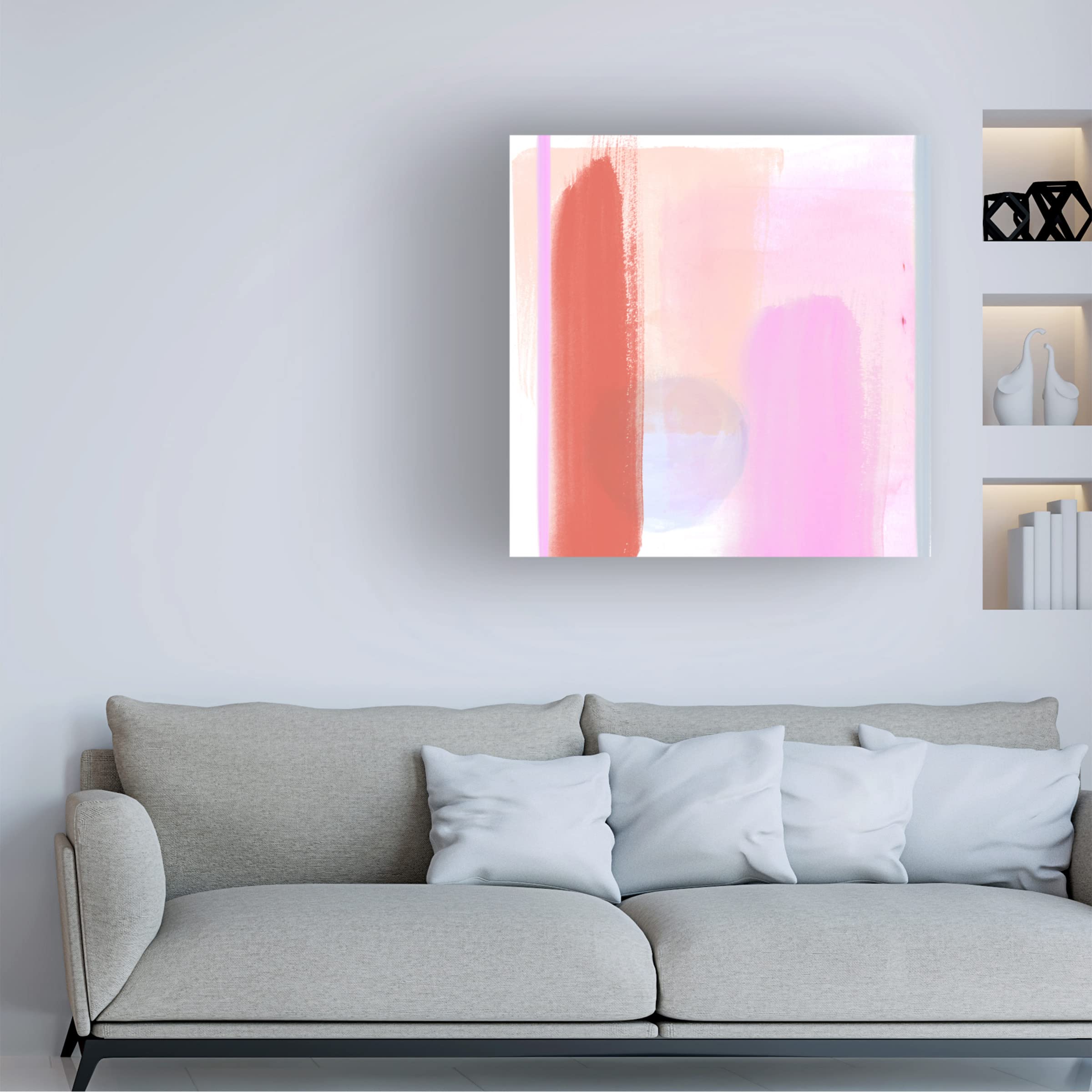 Trademark Fine Art 'Translucent Madras II' Canvas Wall Art by Jennifer Paxton Parker - Modern Abstract Painting for Living Room, Bedroom & Office Decor