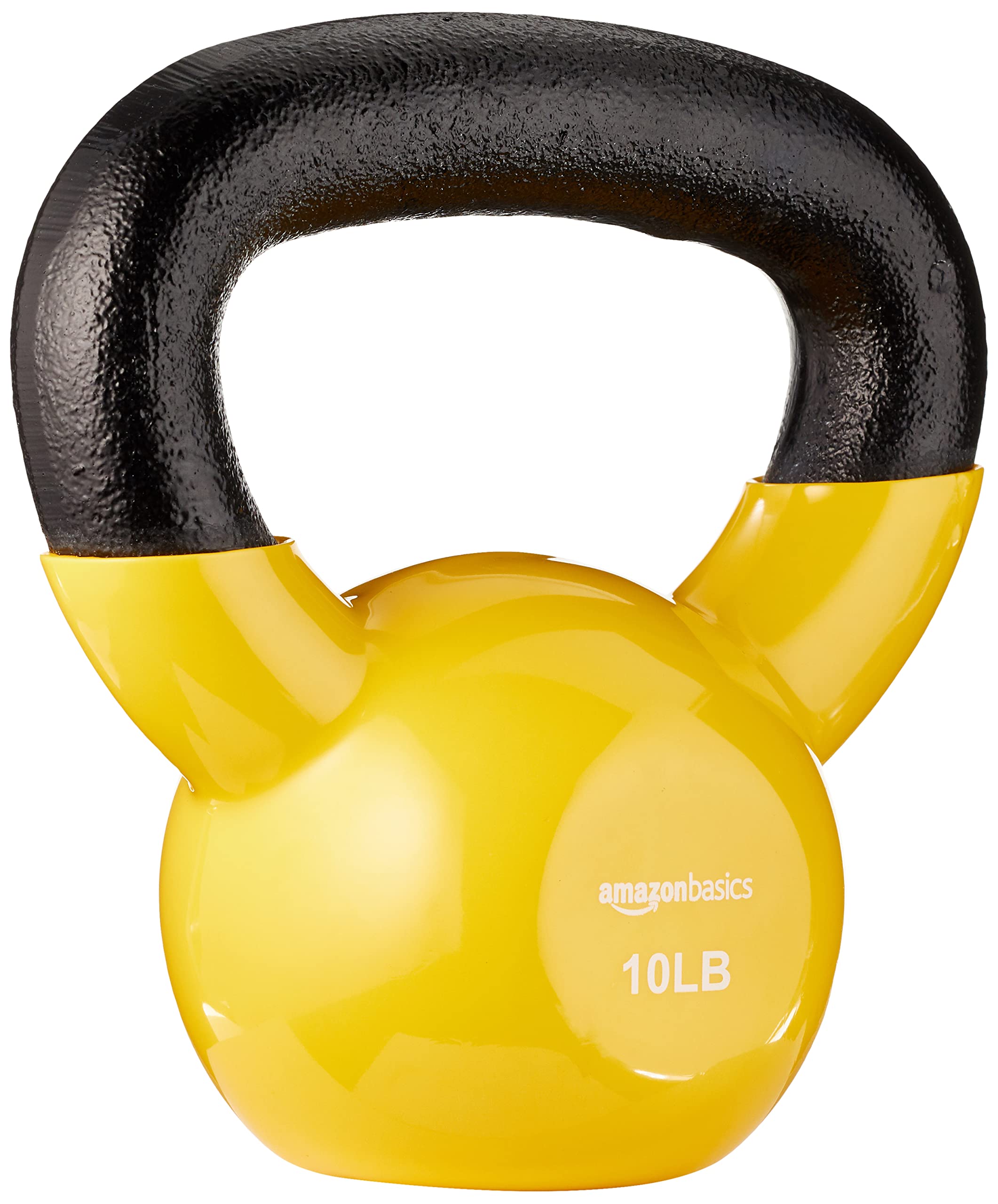 Amazon Basics Vinyl Kettlebell - 5-50 lbs Weight Set for Home Gym, Strength Training & Fitness Workouts | Durable Non-Slip Grip for CrossFit, HIIT & Functional Training | Perfect for Beginners & Professionals