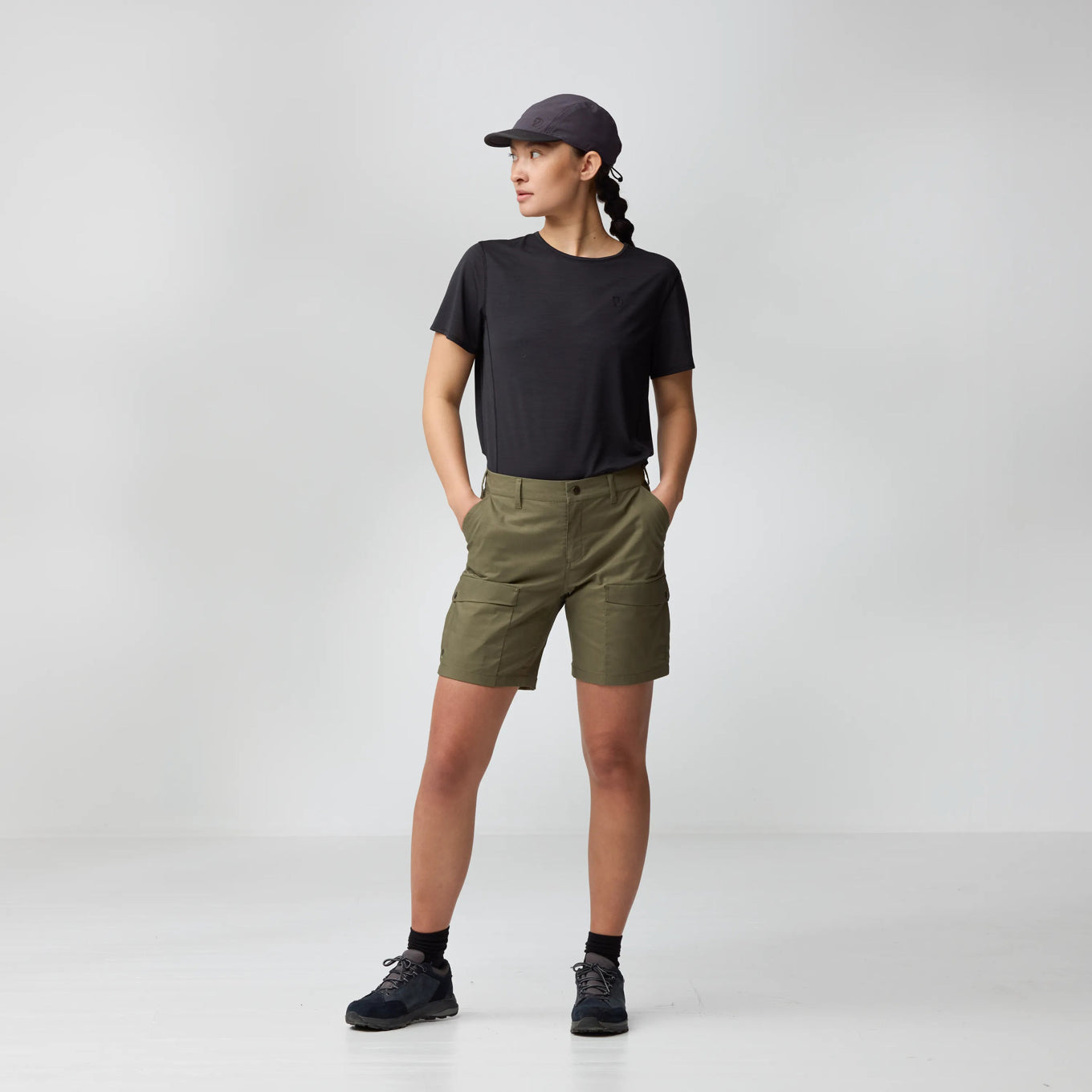 Fjallraven Abisko Hybrid Trail Shorts for Women - Lightweight Hiking & Outdoor Adventure Shorts - Perfect for Trekking, Camping & Travel